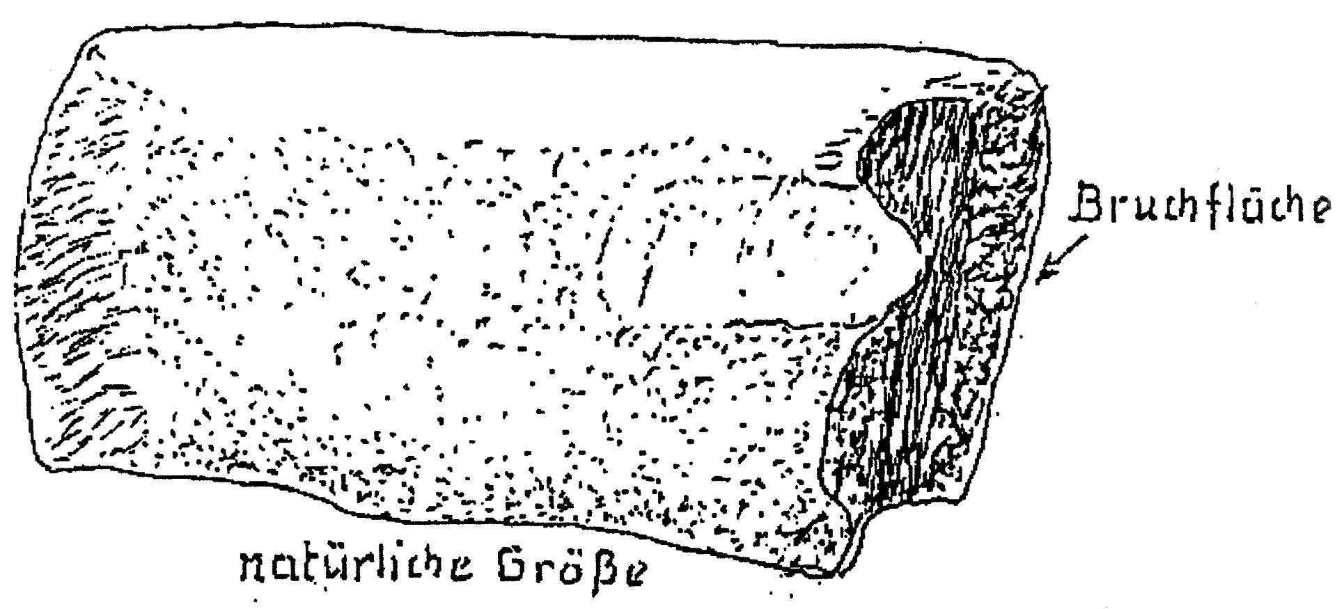 Skizze eines Steinbeils